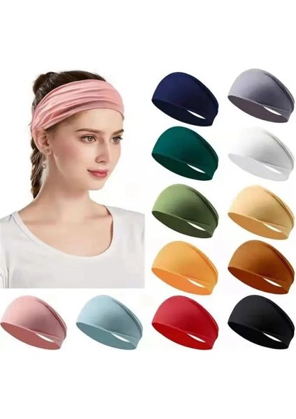 Kadınlar Katı Renk Elastik Saç Bantları Yoga Kafa Bandı Moda Kadın Türban Bandana Saç Çember Vintage Headwrap Saç Aksesuarları (Yurt Dışından) modelleri