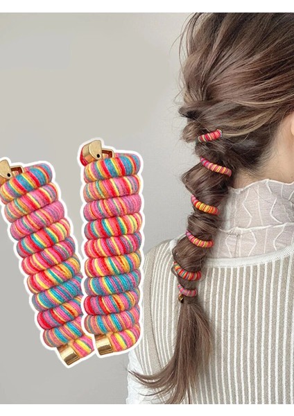 Adet Renkli Yün Elastik Saç Bantları Kadın Spiral C Telefon Teli Scrunchies Saç Bağları Halat At Kuyruğu Saç Aksesuarları (Yurt Dışından) indirimleri