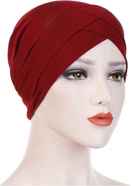 Kadın Müslüman Başörtüsü Eşarp Iç Başörtüsü Kapaklar Bayanlar Islam Çapraz Kafa Bandı Türban Headwrap Hairband Kadın Müslüman Başörtüsü Başörtüsü (Yurt Dışından) fiyatları
