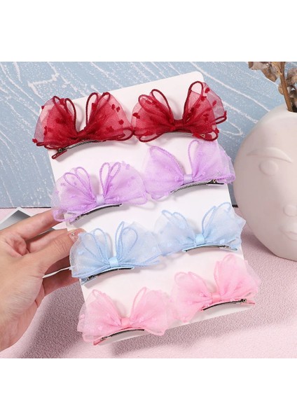 Adet Kız Baskı Şifon Yaylar Tokalar Bebek Çocuklar Için Tatlı Saç Klipleri Bahar Sevimli Tokalarım Kafa Bandı Moda Saç Aksesuarları (Yurt Dışından) modelleri
