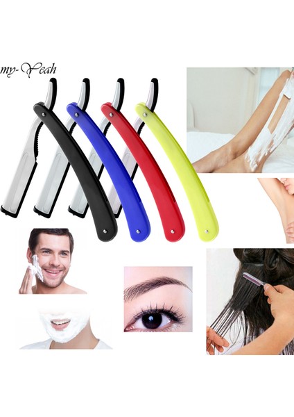 Myyeah 1 Adet Paslanmaz Çelik Katlanır Tıraş Rafı Plastik Saplı Berber Dükkanı Ev Sakal Manuel Tıraş Aracı-Rastgele Renk (Yurt Dışından) fiyatları