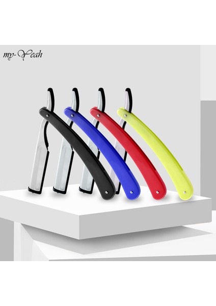 Myyeah 1 Adet Paslanmaz Çelik Katlanır Tıraş Rafı Plastik Saplı Berber Dükkanı Ev Sakal Manuel Tıraş Aracı-Rastgele Renk (Yurt Dışından) indirimleri