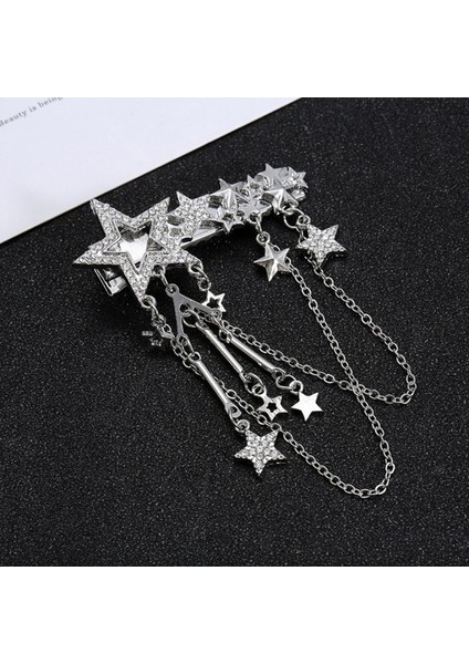 Punk Saç Tokası Kadınlar Için Kız Vintage Kristal Yıldız Püskül Tokalar Harajuku Y2K Moda Şapkalar Saç Takı Aksesuarı (Yurt Dışından) modelleri