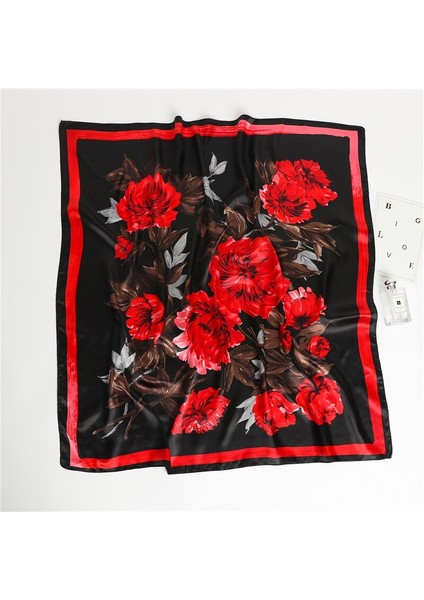 Çiçek Baskı Ipek Şal Kare Eşarp Kadınlar Için Vintage Başörtüsü Saten Başörtüsü Kafa Sarar Atkısı Kadın Bandana Saç Bandı (Yurt Dışından) fiyatları