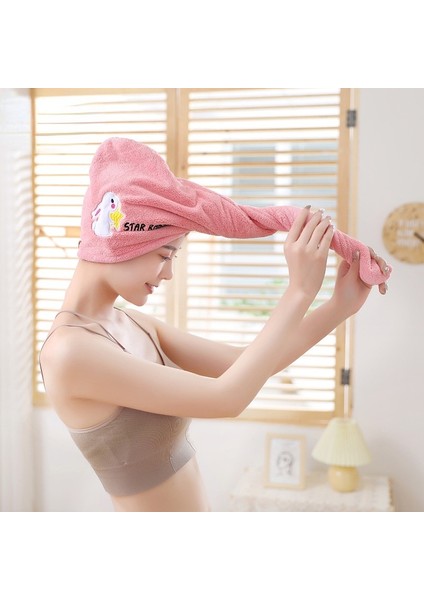 Kadın Kız Havlu Banyo Mikrofiber Havlu Hızlı Kuruyan Saç Havlusu Sihirli Duş Başlığı Bayan Türban Kafa Sarma (Yurt Dışından) modelleri