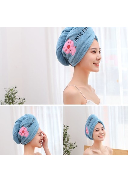 Kadın Kız Havlu Banyo Mikrofiber Havlu Hızlı Kuruyan Saç Havlusu Sihirli Duş Başlığı Bayan Türban Kafa Sarma (Yurt Dışından) fırsatları