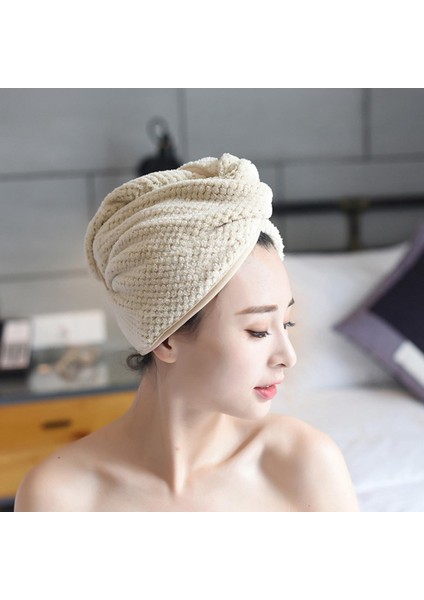 Hızlı Kuruyan Havlu Mikrofiber Duş Başlığı Sihirli Saç Hızlı Kuruyan Kurutucu Havlu Banyo Saç Kapakları Hızlı Kuruyan Yumuşak Boneler Saç Havluları (Yurt Dışından)