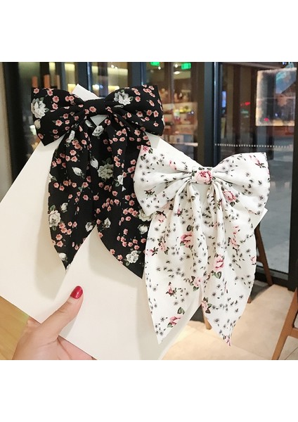 Yeni Kore Çiçek Kelebek Yay Tokalar Zarif ve Taze Kumaş Saç Tokası Ördek Gagası Kelepçe Şapkalar Saç Aksesuarları Kadınlar Için (Yurt Dışından)