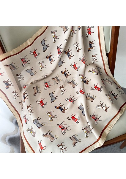 2022 At Baskı Kadın Ipek Boyun Eşarbı Kare Saç Eşarp Fular Kafa Bandı Şal Sarar Atkısı Bandana Kadın (Yurt Dışından) fiyatları