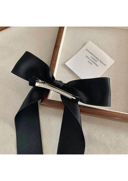 Büyük Uzun Şerit Yay Düğüm Firkete Bahar Klip Kadın Kızlar Için Saten Yay Saç Bağları Ördek Gagası Saç Klipleri Kadın Saç Aksesuarları (Yurt Dışından) fiyatları