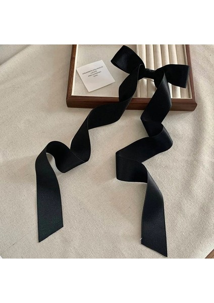 Büyük Uzun Şerit Yay Düğüm Firkete Bahar Klip Kadın Kızlar Için Saten Yay Saç Bağları Ördek Gagası Saç Klipleri Kadın Saç Aksesuarları (Yurt Dışından) fırsatları