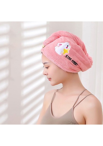 Mikrofiber Havlu Kız Banyo Hızlı Kuruyan Emici Saç Havlusu Sihirli Duş Başlığı Çift Katlı Kalınlaşma Türban Kafa Sarma (Yurt Dışından) fiyatları