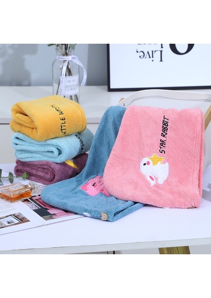 Mikrofiber Havlu Kız Banyo Hızlı Kuruyan Emici Saç Havlusu Sihirli Duş Başlığı Çift Katlı Kalınlaşma Türban Kafa Sarma (Yurt Dışından) fırsatları