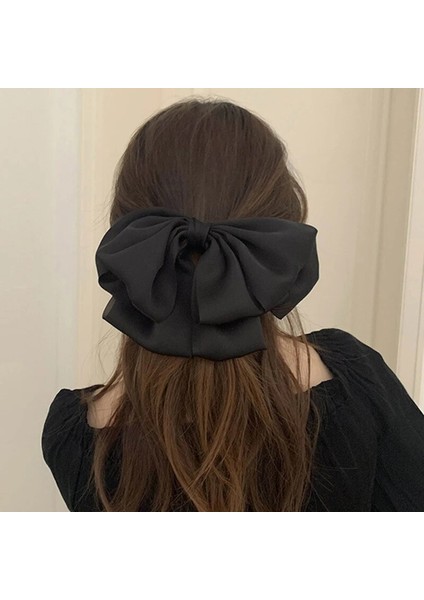 Kore Moda Saç Yay Kadınlar Için Siyah Kurdele Papyon Firkete Zarif Bayanlar Hairgrips Şapkalar Saç Aksesuarları Saç Klipleri (Yurt Dışından)