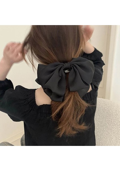 Kore Moda Saç Yay Kadınlar Için Siyah Kurdele Papyon Firkete Zarif Bayanlar Hairgrips Şapkalar Saç Aksesuarları Saç Klipleri (Yurt Dışından) modelleri