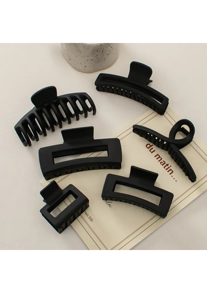 Kore Tarzı Siyah Büyük Saç Pençeleri Zarif Akrilik Tokalar Barrette Yengeç Saç Klipleri Şapkalar Kadın Kızlar Için Saç Aksesuarları (Yurt Dışından)