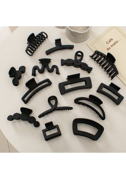 Kore Tarzı Siyah Büyük Saç Pençeleri Zarif Akrilik Tokalar Barrette Yengeç Saç Klipleri Şapkalar Kadın Kızlar Için Saç Aksesuarları (Yurt Dışından) modelleri