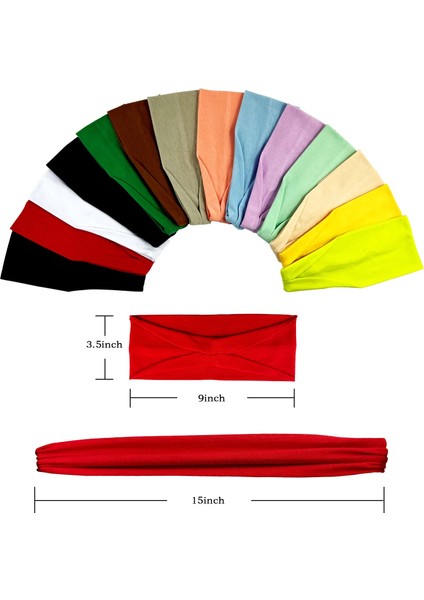 14 Paket Kadın Saç Bantları Esnek Saç Bantları Boho Saç Bantları Spor Moda Egzersiz Koşu Saç Bandı Ter Bantları Kafa Bantları + (Yurt Dışından) fiyatları