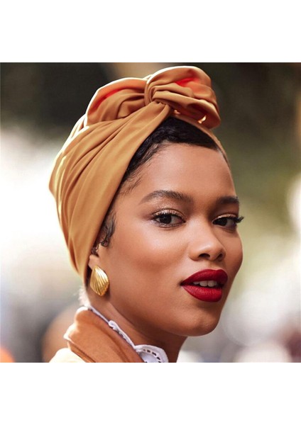 Fransız Vintage Türban Şapka Moda Kadın Bandana Kafa Bandı Kadın Saç Koruyucu Kap Bayanlar Kafa Sarar Müslüman Başörtüsü Kaput (Yurt Dışından)
