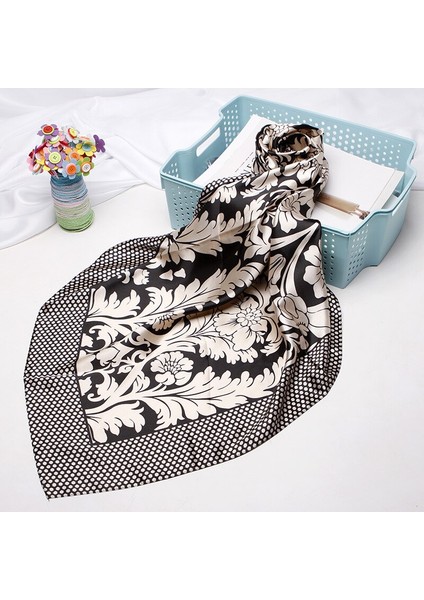 Moda Saç Eşarp Kadınlar Için Yapraklar Baskı Ipek Saten Başörtüsü Eşarp Fular 90CM * 90CM Kare Atkısı Eşarp Bayanlar Için 2021 (Yurt Dışından) fırsatları