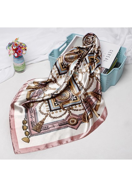 Moda Başörtüsü Eşarp Kadınlar Için Baskı Ipek Saten Saç Atkı Fular 90*90CM Kare Atkısı Kafa Bandı Atkılar Bayanlar Için 2022 (Yurt Dışından)