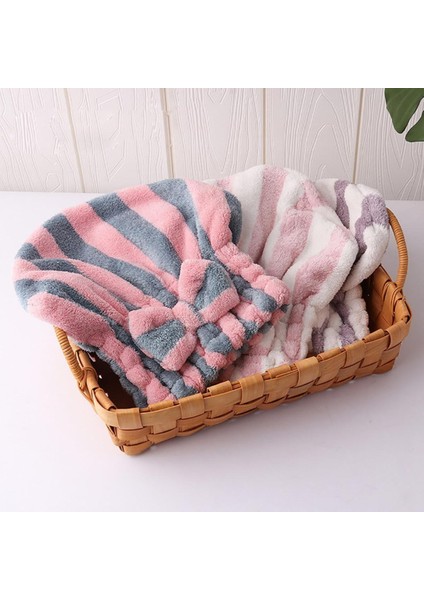 Mikrofiber Saç Havlu Wrap Kadınlar Için Şerit Emici Hızlı Kuru Saç Türban Kurutma Kıvırcık Uzun Kalın Saç Şapka Sarılmış Havlu (Yurt Dışından)
