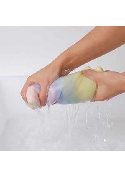 Saç Kurutma Havlusu Ultra Emici Mercan Kadife Mikrofiber Banyo Duş Şapkası Gökkuşağı Degrade Batik Kafa Sarma Türban (Yurt Dışından) fiyatları