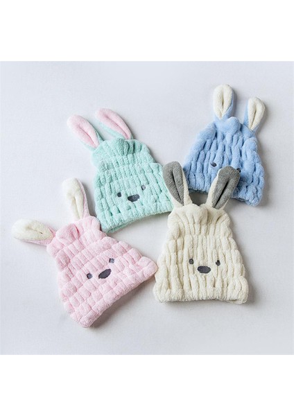 Saç Kurutma Şapka 30*25 cm Saç Havlu Kap Şapka Banyo Şapkası Mikrofiber Katı Havlu Kapağı Süper Emme Türban Saç Kuru Kap Çocuklar Için (Yurt Dışından)