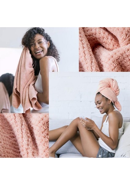 Saç Türbanlar Islak Saçlar Için Mikrofiber Saç Kuru Havlu Büyük Mercan Polar Havlu Sarma Süper Emici Hızlı Kuru Saç Türban Kadın (Yurt Dışından) modelleri