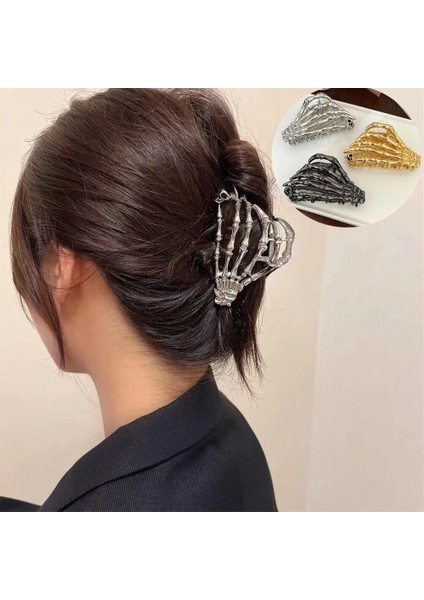 Moda Yaratıcı Kadın Metal Iskelet El Kemik Saç Çizik Yüksek Dereceli Köpekbalığı Klip Cadılar Bayramı Partisi Saç Aksesuarları (Yurt Dışından)