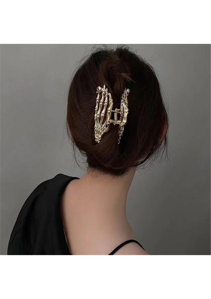 Moda Yaratıcı Kadın Metal Iskelet El Kemik Saç Çizik Yüksek Dereceli Köpekbalığı Klip Cadılar Bayramı Partisi Saç Aksesuarları (Yurt Dışından) modelleri