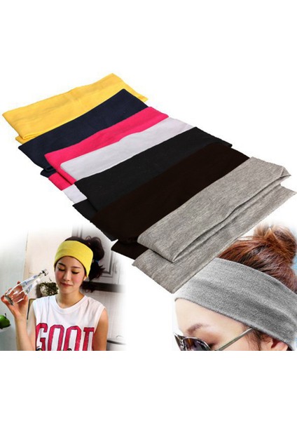 Adet Kadın/erkek Pamuk Ter Bandı Kafa Bandı Spor Yoga Spor Salonu Koşu Streç Saç Kafa Bandı Bisiklet Geniş Kafa Ter Bandını Önler (Yurt Dışından) fiyatları