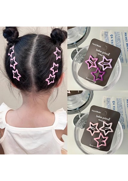 Adet/takım Renkli Yıldız Bb Saç Tokası Y2K Kızlar Sevimli Tokalarım Metal Çıtçıtlı Tokalar Tokalar Kadın Headdress Saç Takı Aksesuarları (Yurt Dışından) indirimleri