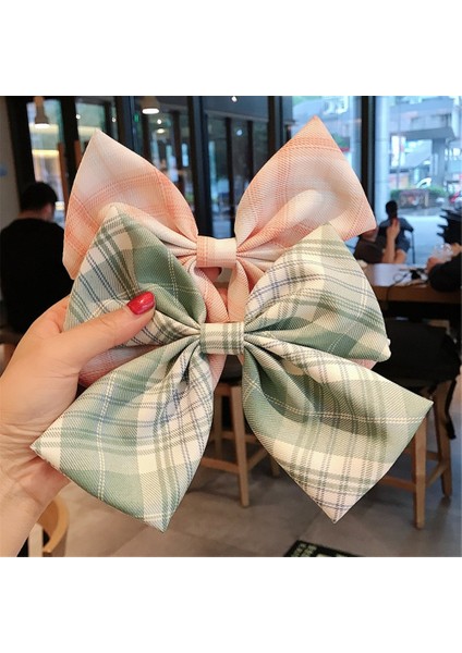Tatlı Jk Ilmek Saç Tokası Ekose Çizgili Kumaş Saç Aksesuarları Kızlar Için Öğrenci Üniforma Aksesuarı Güzel Bahar Klip Şapkalar (Yurt Dışından) indirimleri