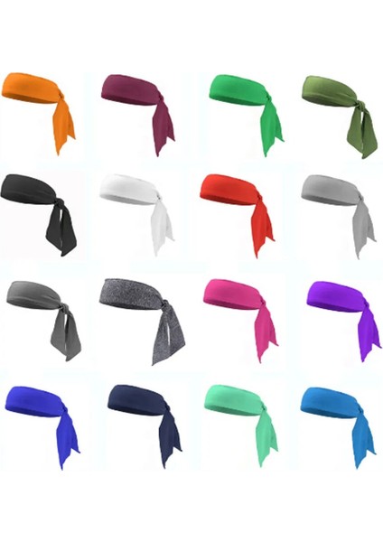 Kadın Ter Emici Kafa Bandı Spor Şapkalar Headwrap Tenis Spor Türban 100 cm H025 (Yurt Dışından)