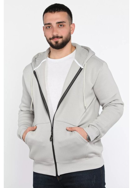 Erkek Kapüşonlu Şardonlu Sweatshirt fırsatları