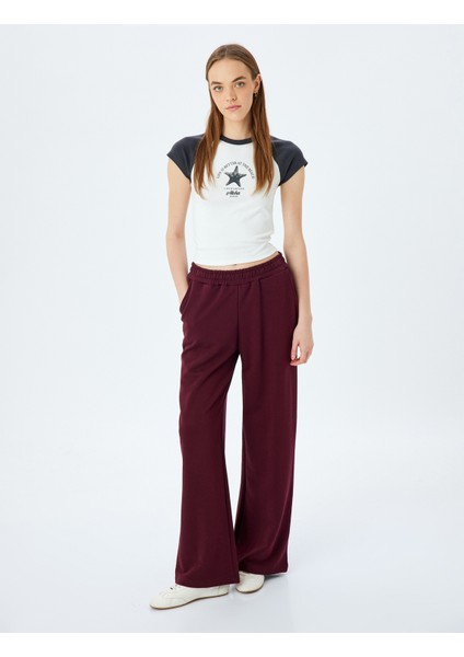 Bisiklet Yaka Renk Bloklu Basic Slim Fit Kısa Kollu Reglan Kol Tişört