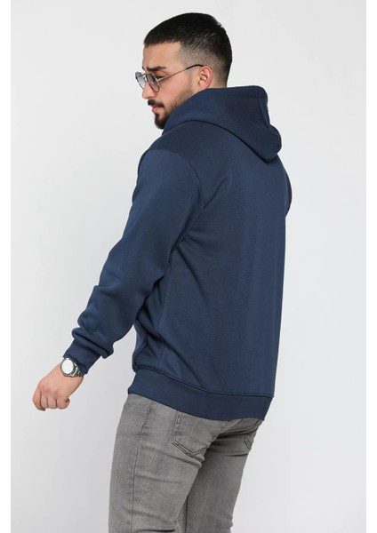 Erkek Kapüşonlu Şardonlu Sweatshirt