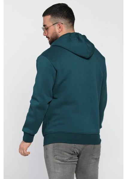 Erkek Kapüşonlu Şardonlu Sweatshirt