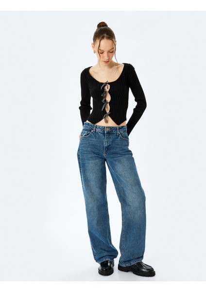 Fiyonklu V Yaka Slim Fit Crop Triko Hırka fiyatları