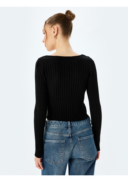Fiyonklu V Yaka Slim Fit Crop Triko Hırka fırsatları