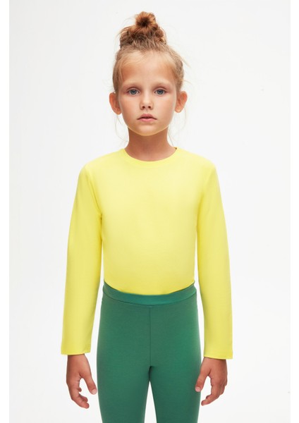 Deniz Yeşili Basic Kız Çocuk Diz Altı Tayt Kapri fiyatları