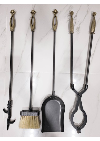 Luks Şömine Maşa Takımı,şömine Takımı,şömine Aksesuarları Renk:gold fırsatları