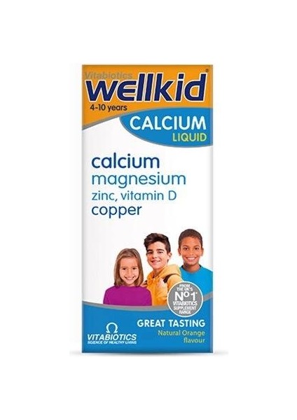 Wellkid Calcium Liquid Takviye Edici Gıda 150 ml