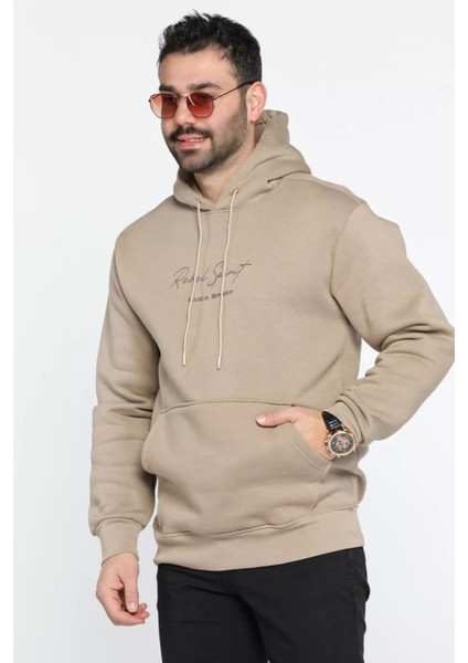 Üç Iplik Şardonlu Kanguru Cepli Erkek Sweatshirt fırsatları