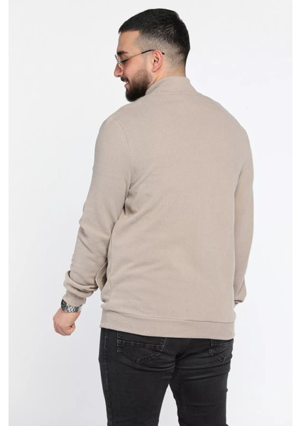 Erkek Fermuarlı Yarım Balıkçı Yaka Sweatshirt