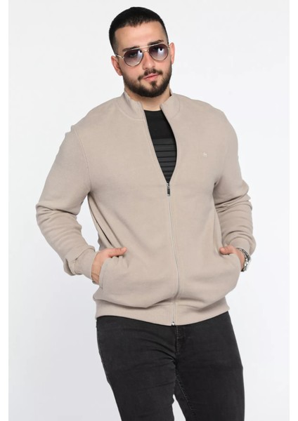 Erkek Fermuarlı Yarım Balıkçı Yaka Sweatshirt