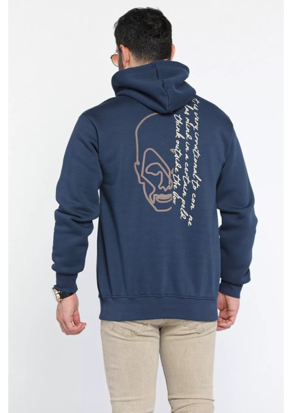 Üç Iplik Şardonlu Kanguru Cepli Erkek Sweatshirt