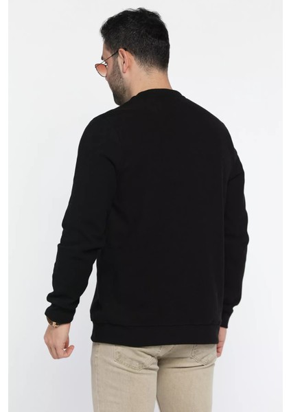 Erkek Bisiklet Yaka Sweatshirt