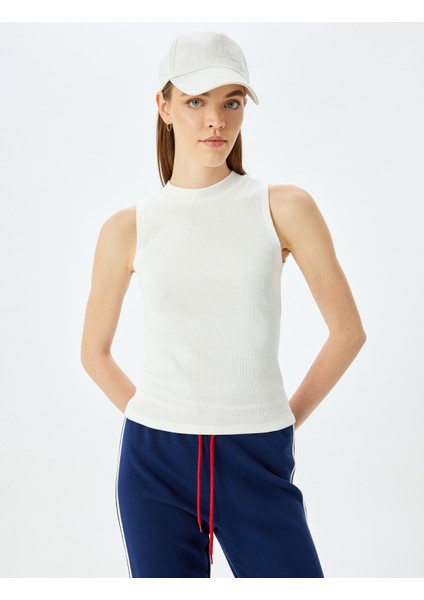 Slim Fit Dik Yaka Kolsuz Basic Tanktop modelleri